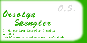orsolya spengler business card